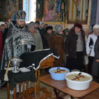 Освящение колива в Свято-Ильинском храме г.Саки
