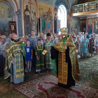 Богослужение в день Святой Троицы в Свято-Ильинском храме г.Саки